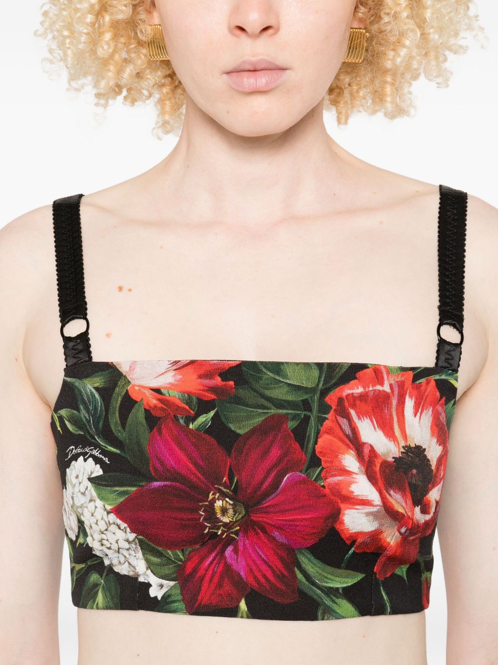 DOLCE & GABBANA Floral Printed Dress with Adjustable Straps