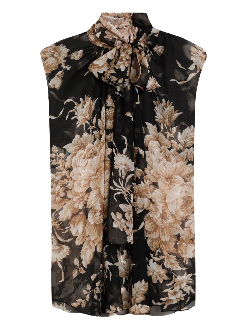 DOLCE & GABBANA Floral Printed Silk Blouse for Women - FW25