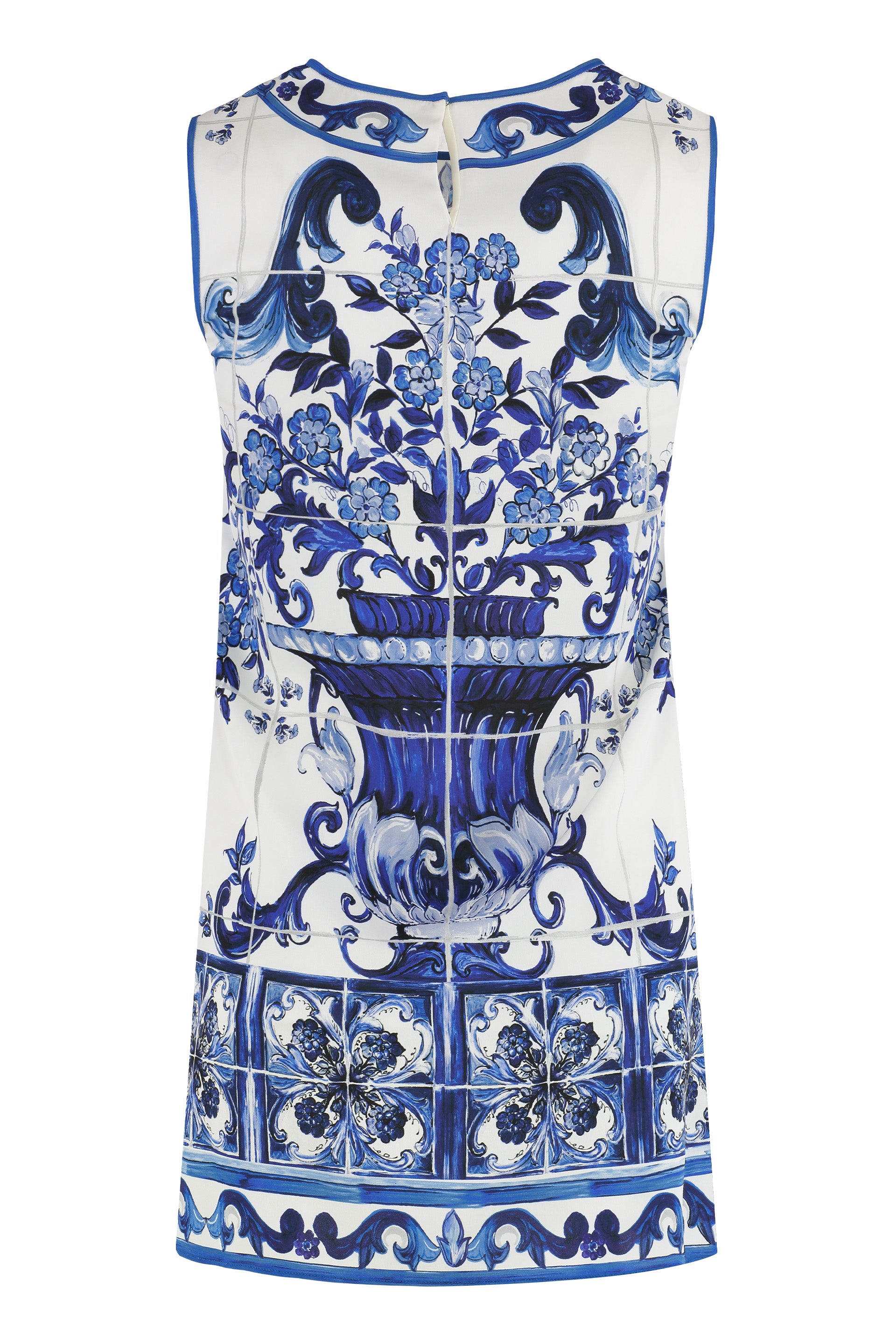 DOLCE & GABBANA Printed Silk Top with Side Slits for Women