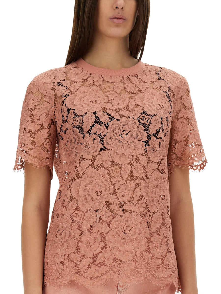 DOLCE & GABBANA Lace T-Shirt - Size 40