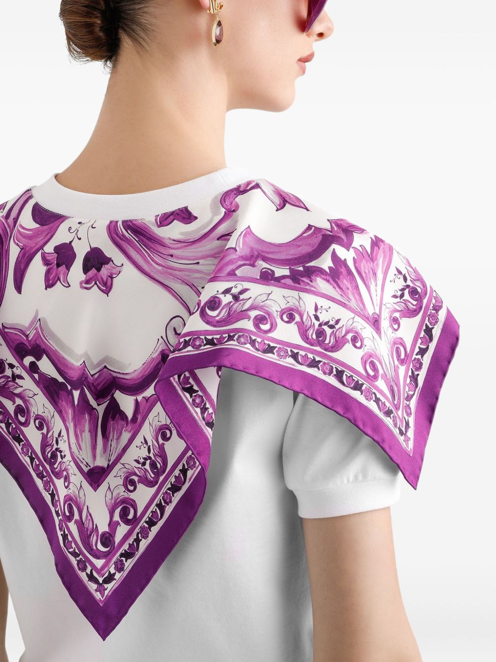 DOLCE & GABBANA Foulard Style Short Sleeve T-Shirt