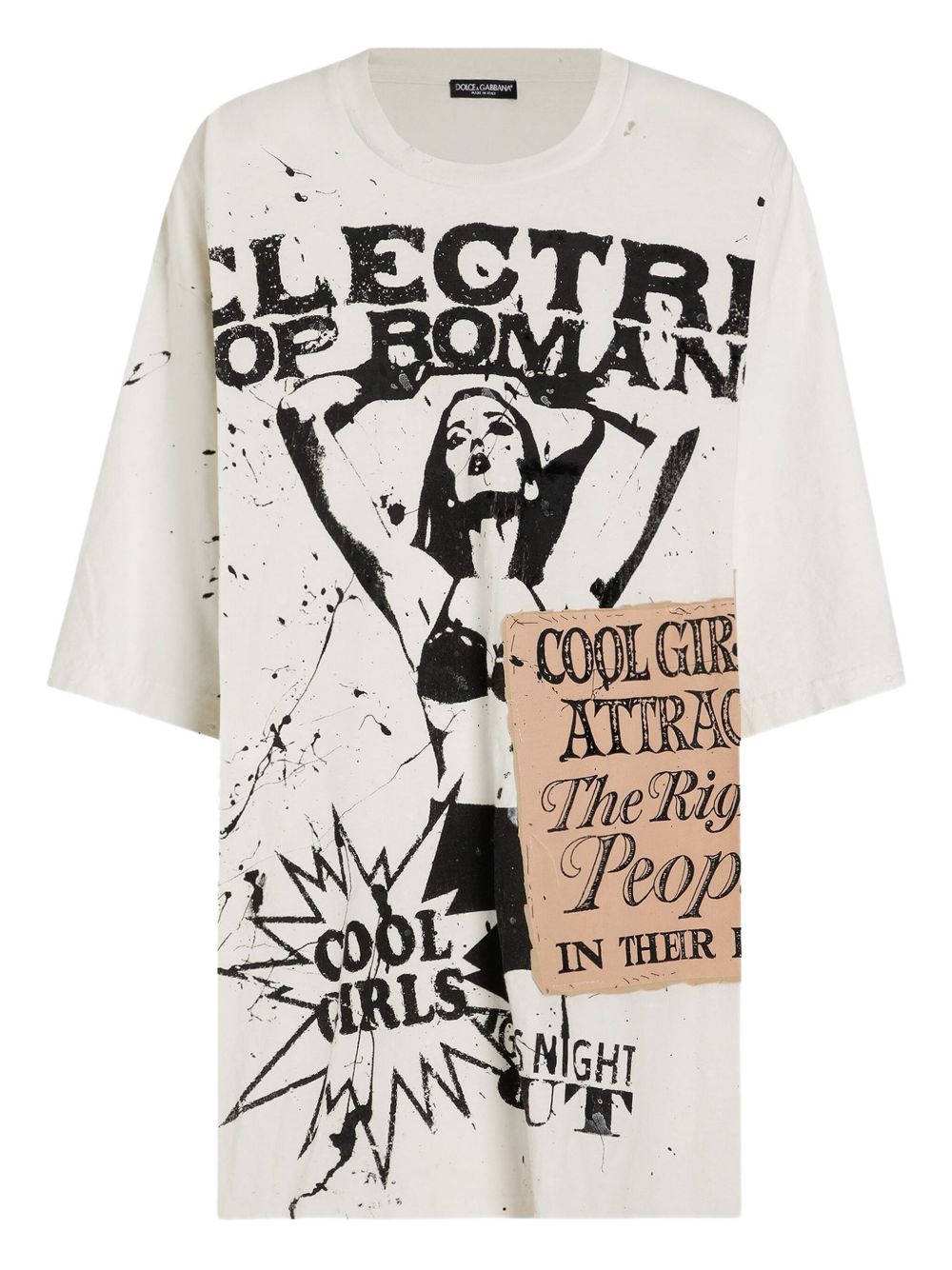 DOLCE & GABBANA Graphic Print Cotton T-Shirt for Her