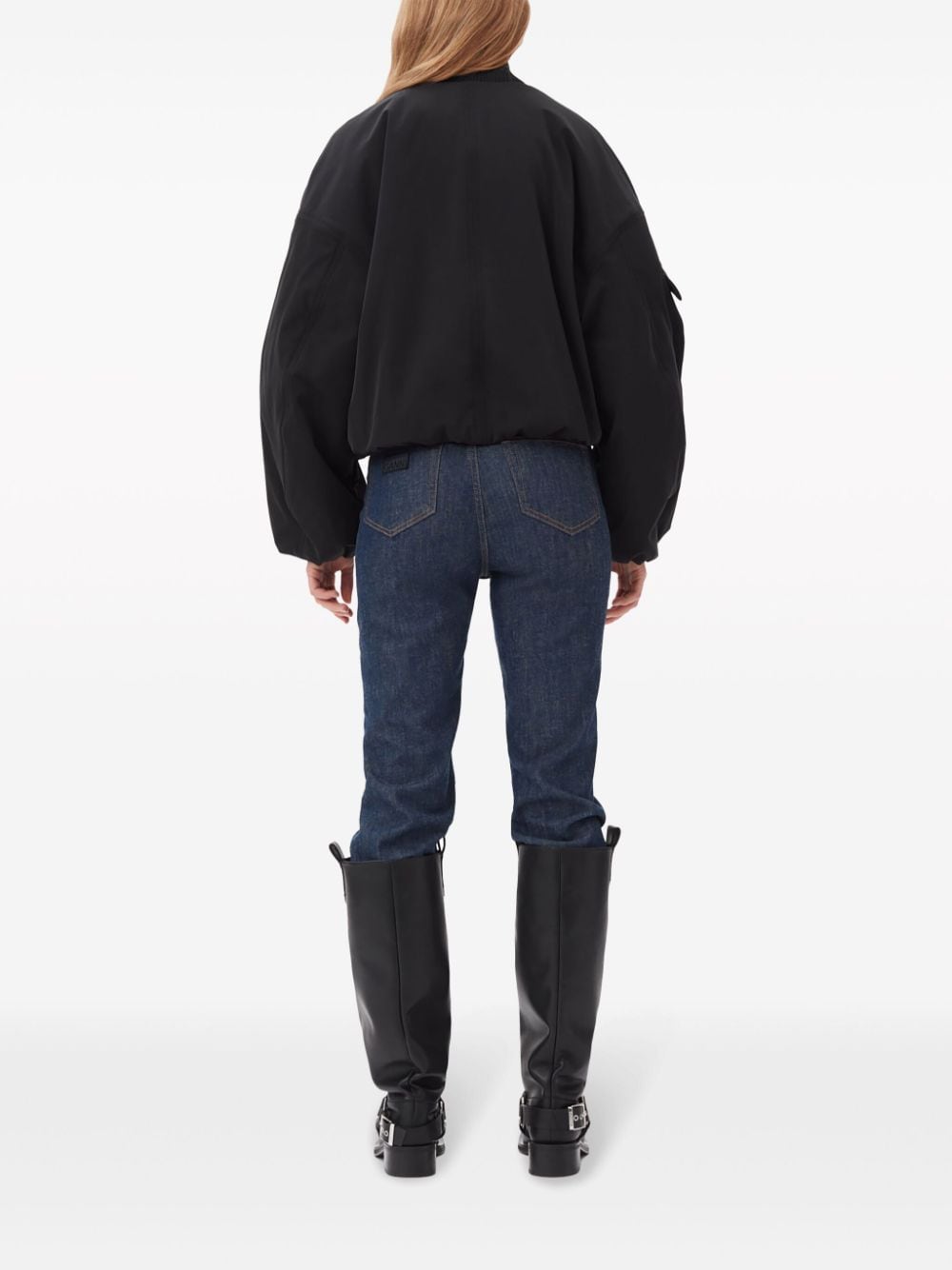 GANNI Oversized Short Bomber Jacket for Women