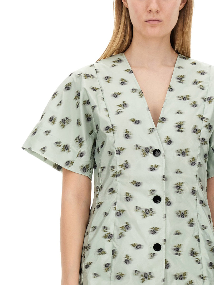 GANNI Slim Fit Mini Dress - Size 38