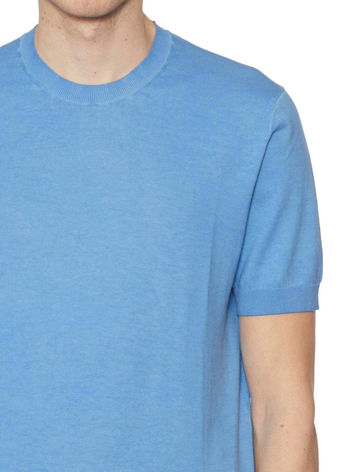 PAOLO PECORA Men's Crew Neck Cotton T-Shirt - Size M