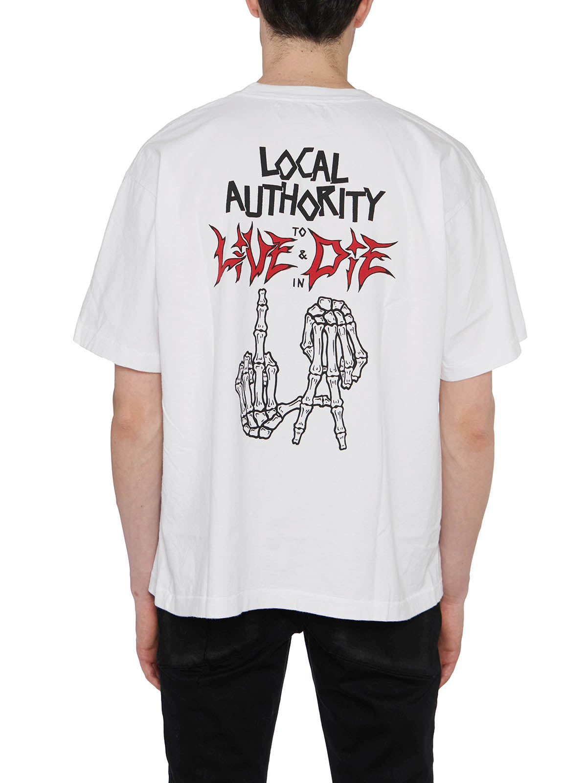 LOCAL AUTHORITY Bones Crew Neck T-Shirt - Size M