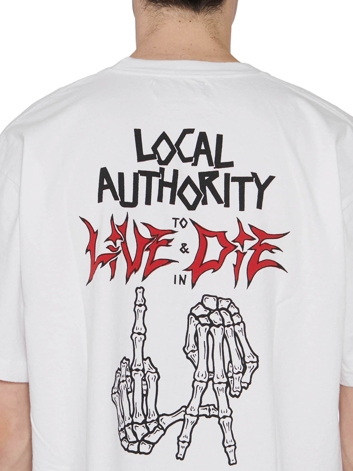 LOCAL AUTHORITY Bones Crew Neck T-Shirt - Size M