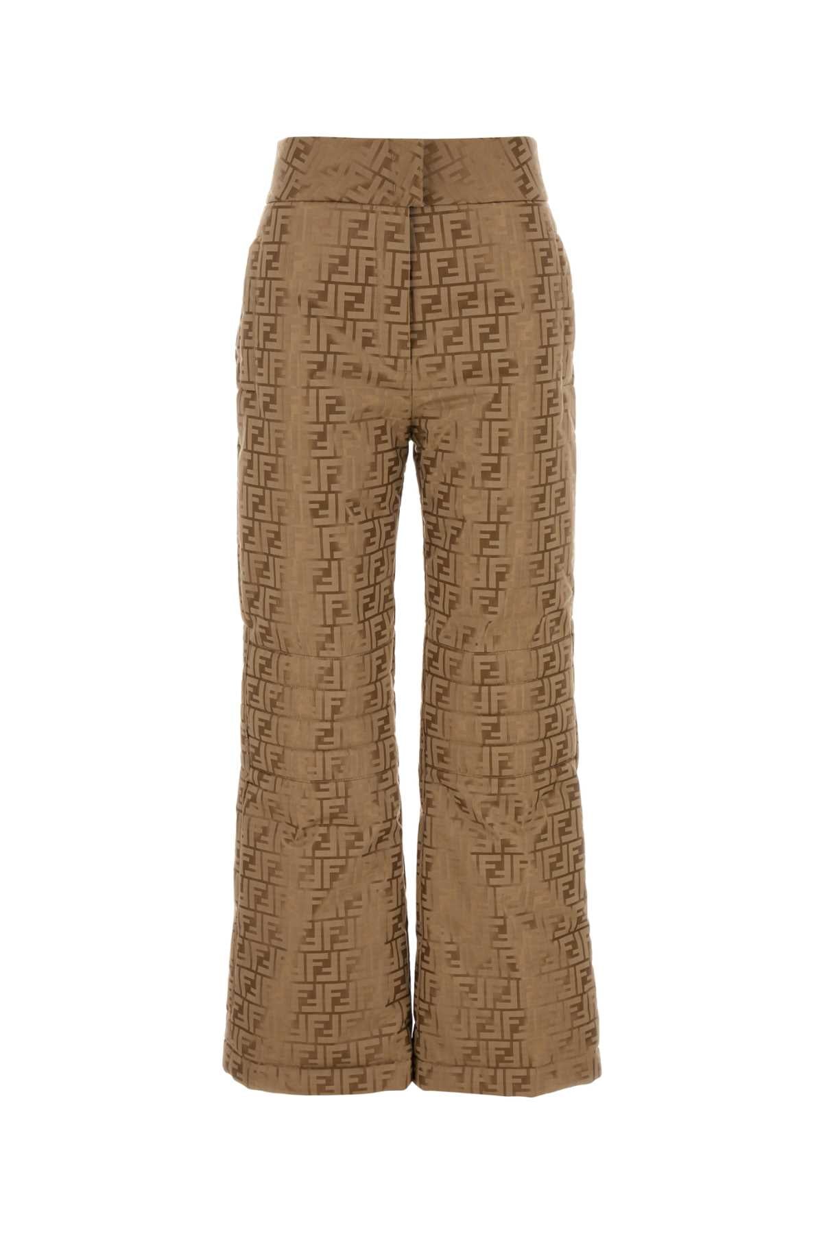 FENDI Embroidered Cotton Blend Ski Pants for Women