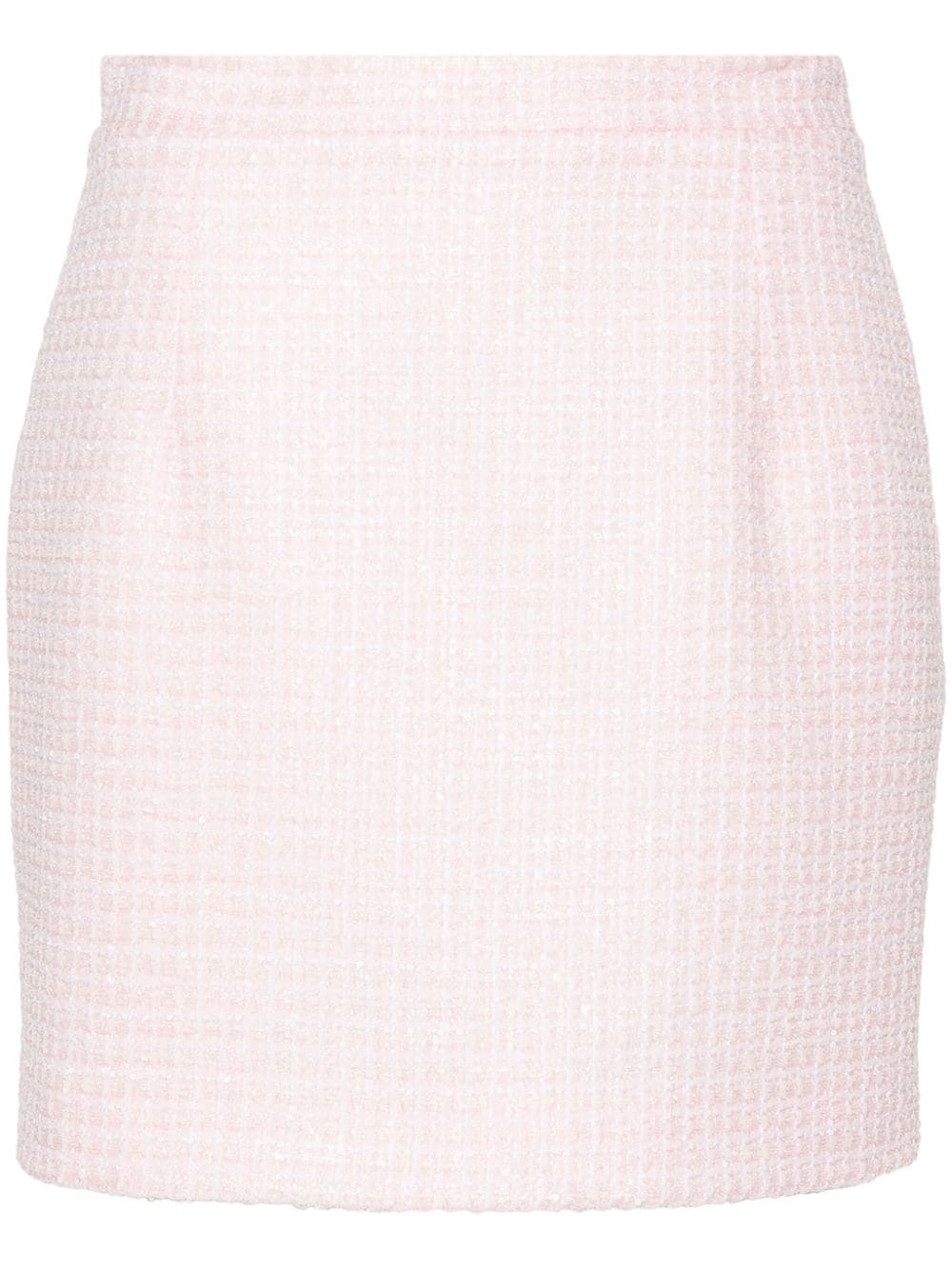 ALESSANDRA RICH High Waist Checkered Design Mini Skirt
