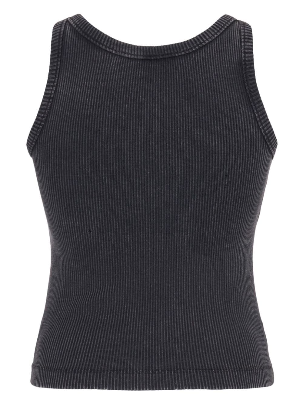 ALESSANDRA RICH Ribbed Cotton Tank Top