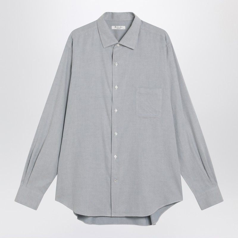 LORO PIANA Men's Classic Cotton Long Sleeve Shirt