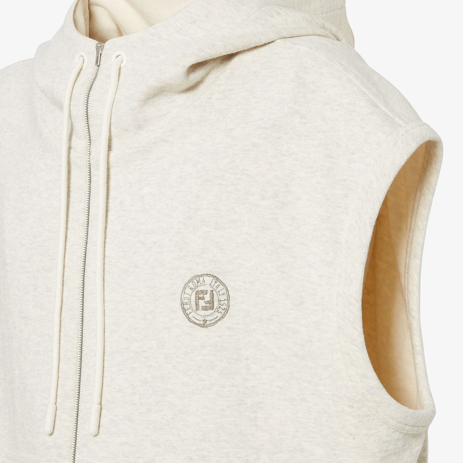 FENDI Men's Melange Crema Stretch Sweatshirt