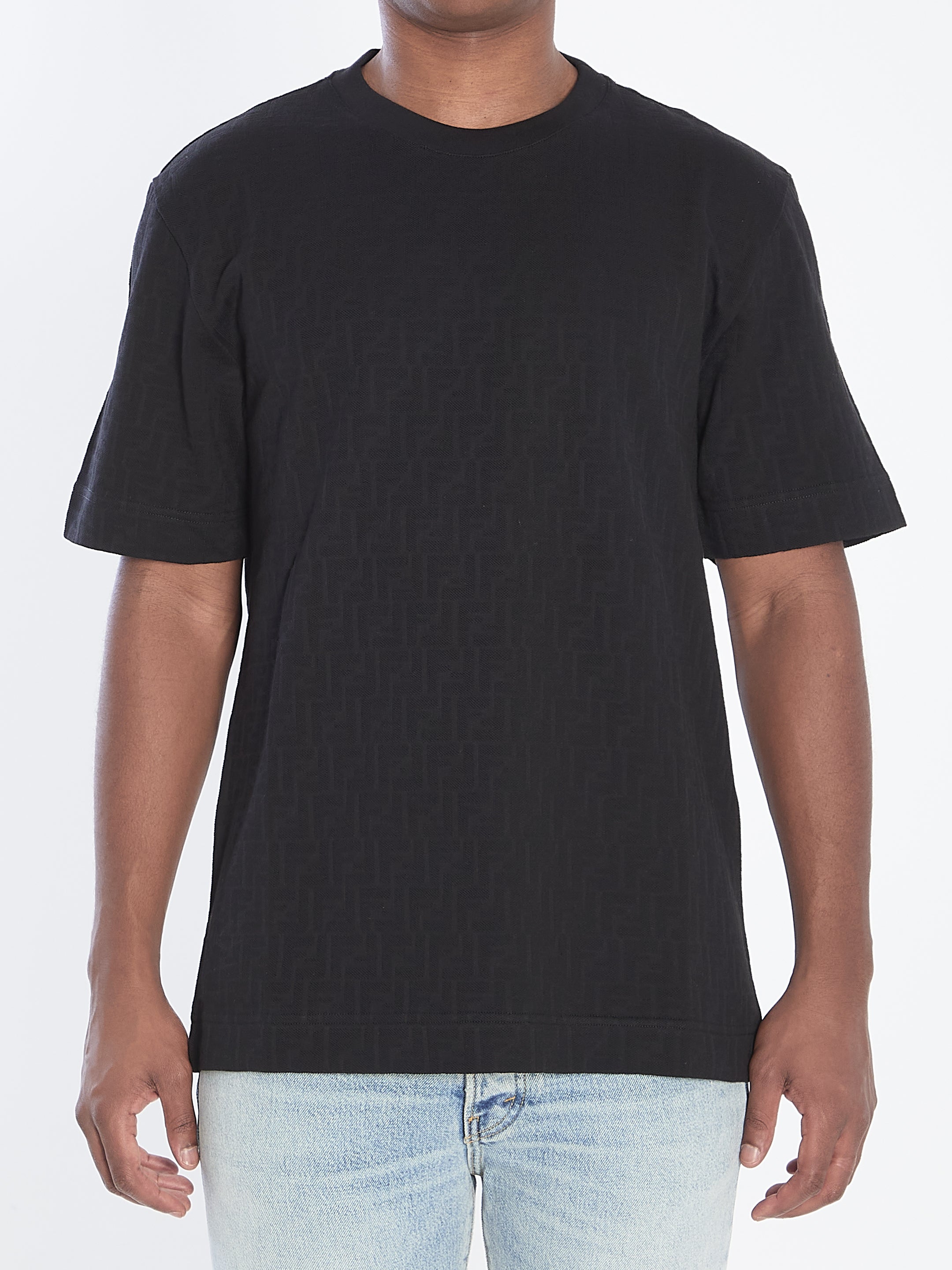 FENDI Men's FF Jacquard Piqué T-Shirt - Regular Fit