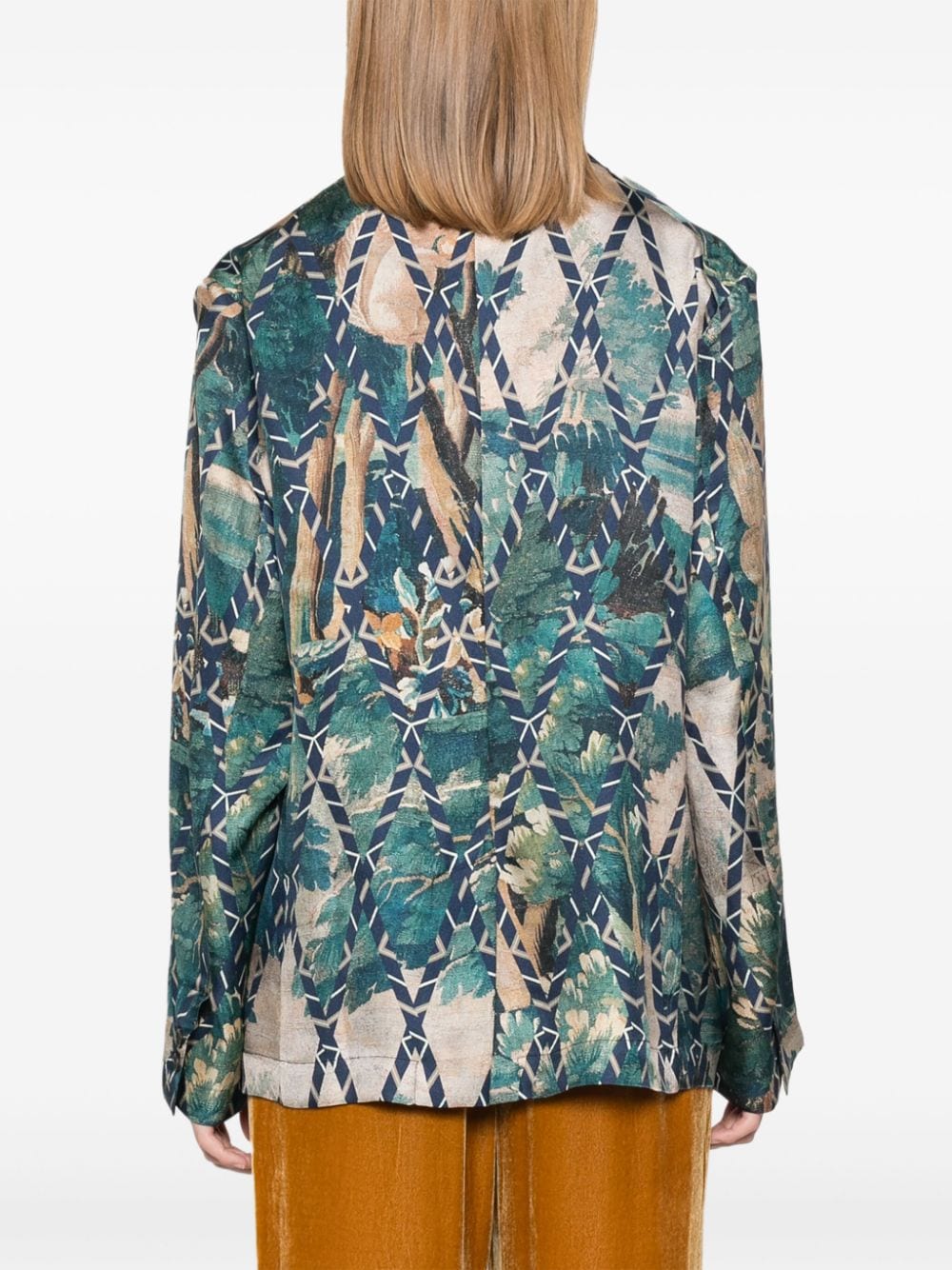 PIERRE LOUIS MASCIA Printed Silk Jacket - Women's FW24 Collection
