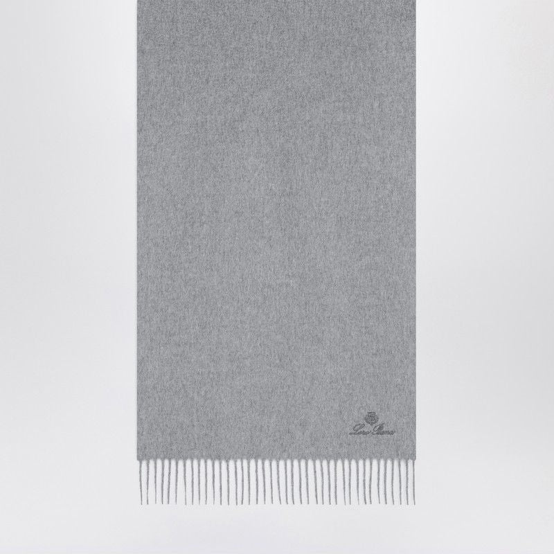 LORO PIANA Luxury Cashmere Scarf with Fringed Edges