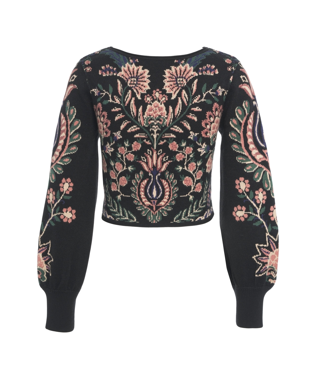 FARM RIO Floral Motif Knit Sweater for Women