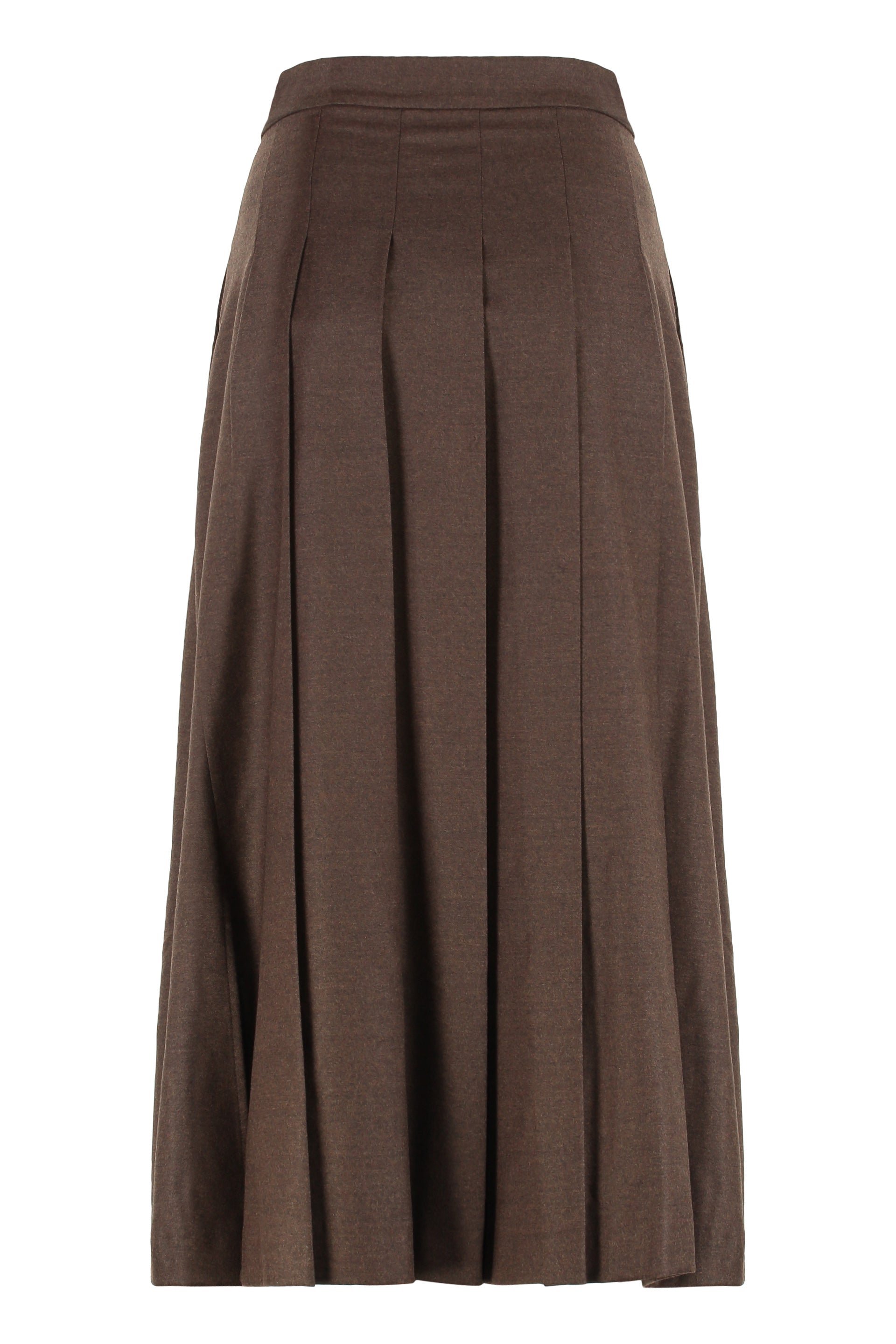 WEEKEND MAX MARA Pleated Wool Maxi Skirt