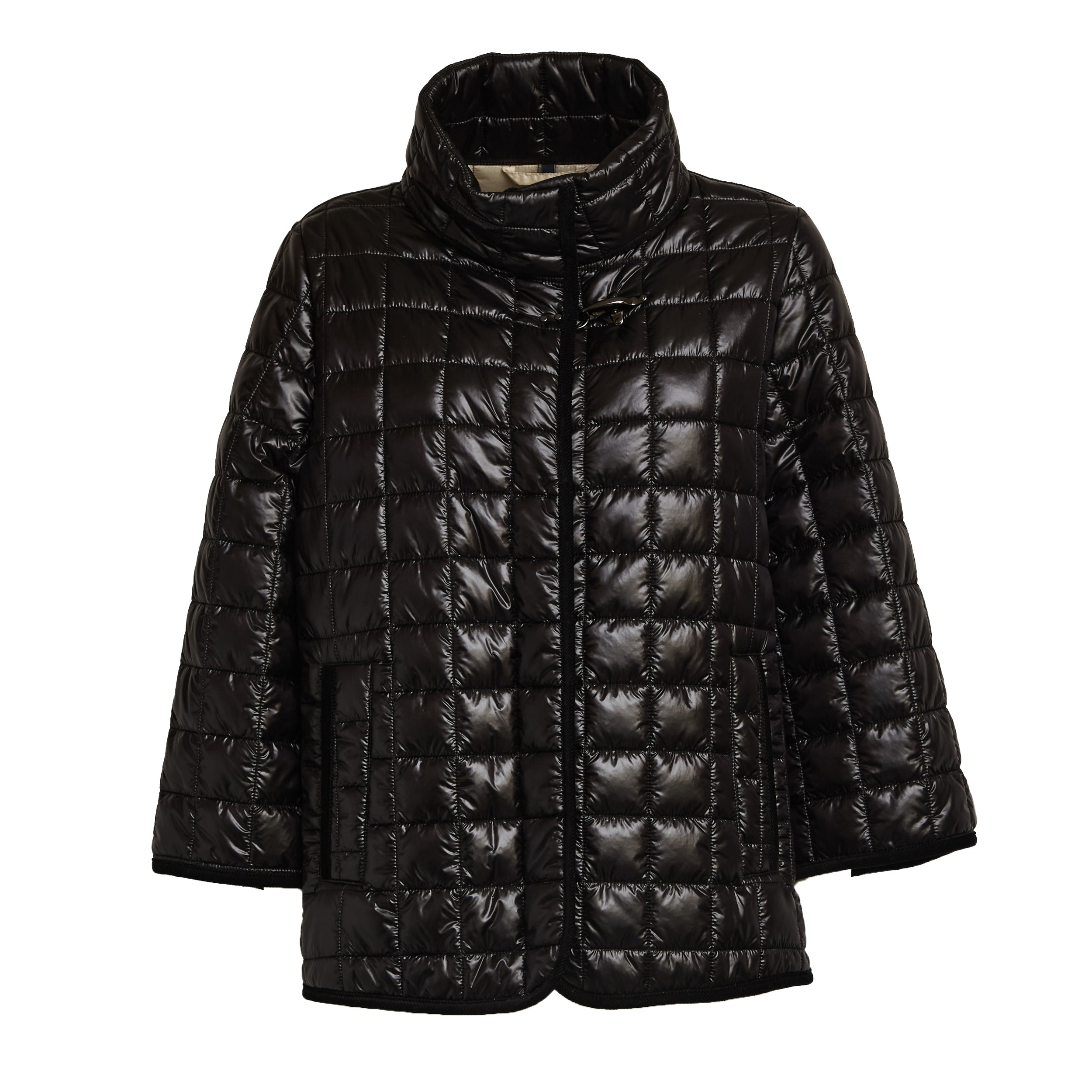 FAY Quilted Cape with Standing Collar