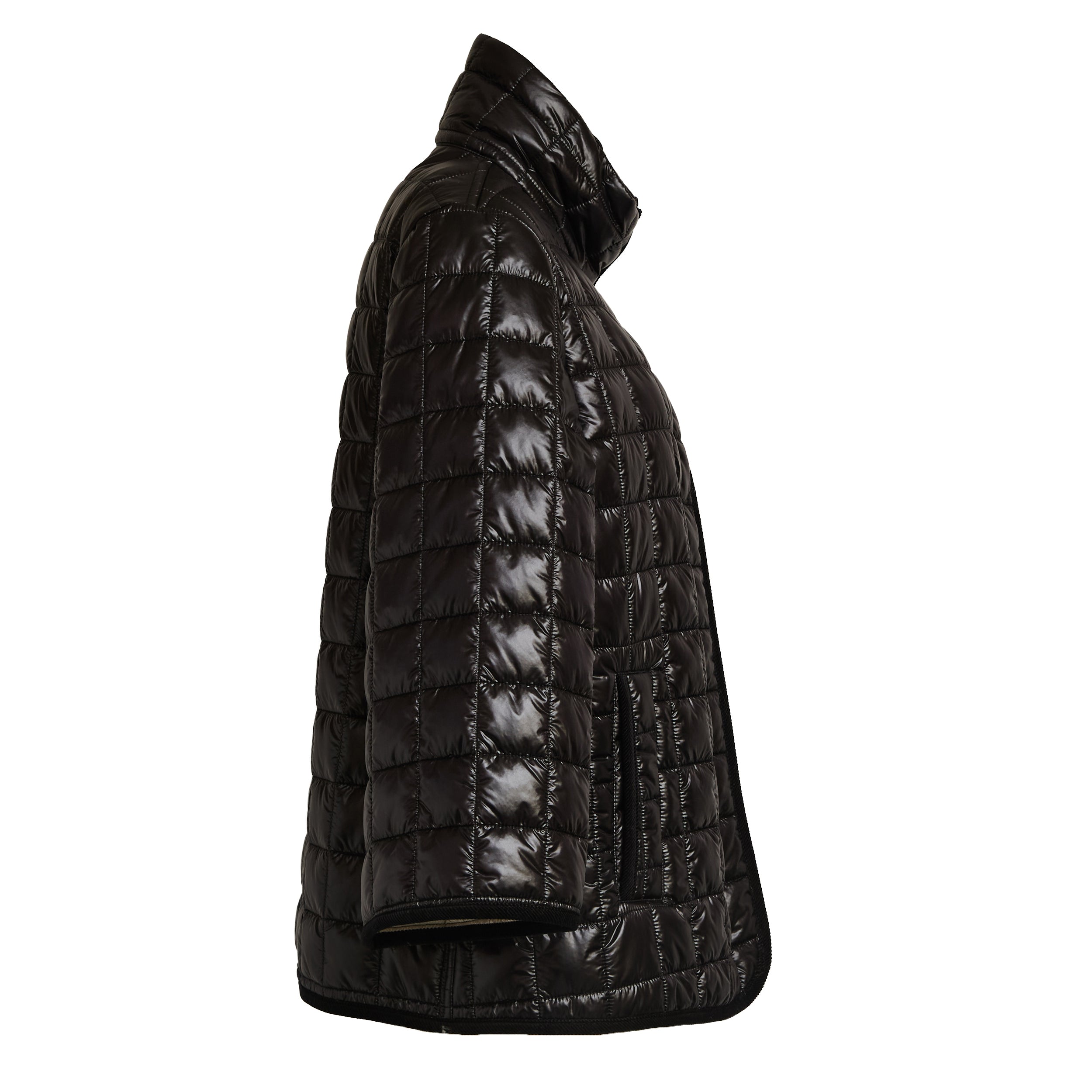 FAY Quilted Cape with Standing Collar