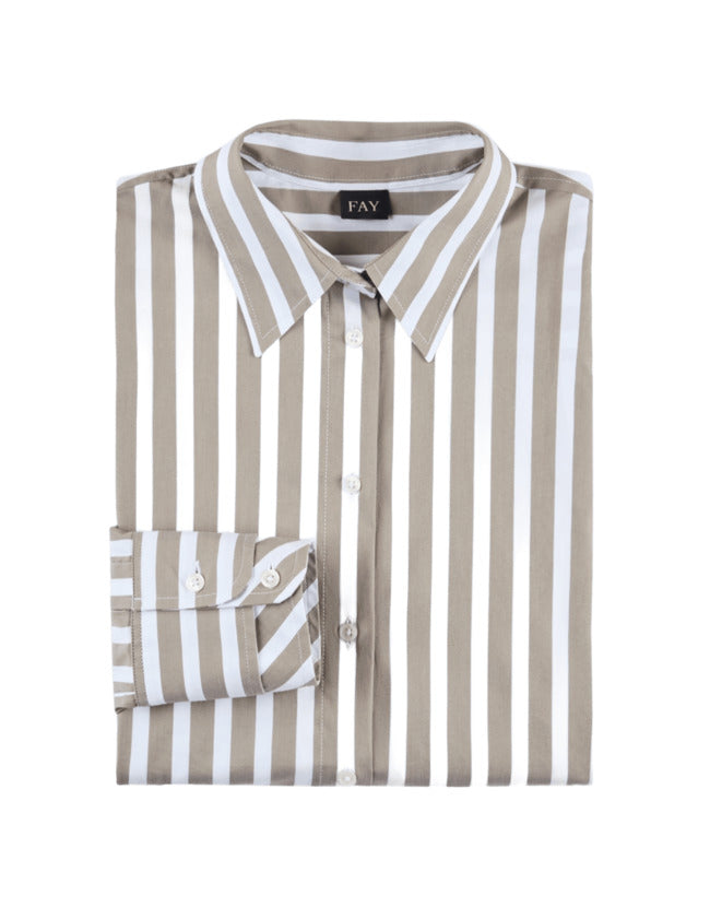 FAY Classic Long-Sleeve Shirt with Embroidered Details