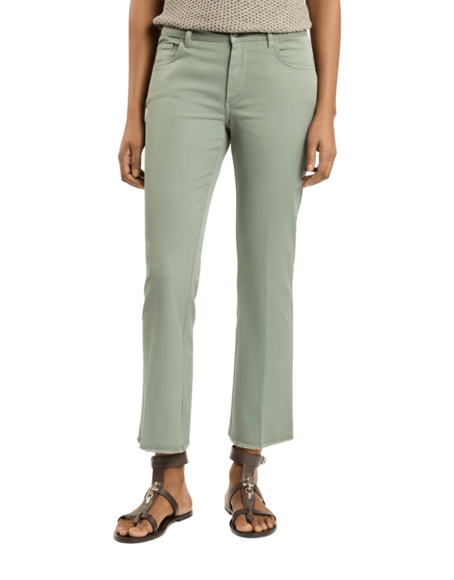 FAY Skinny Trousers with Frayed Hems and Tailored Crease