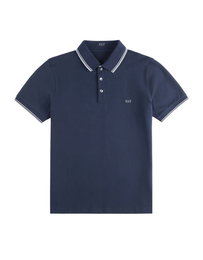 FAY Slim Fit Stretch Polo T-Shirt for Men