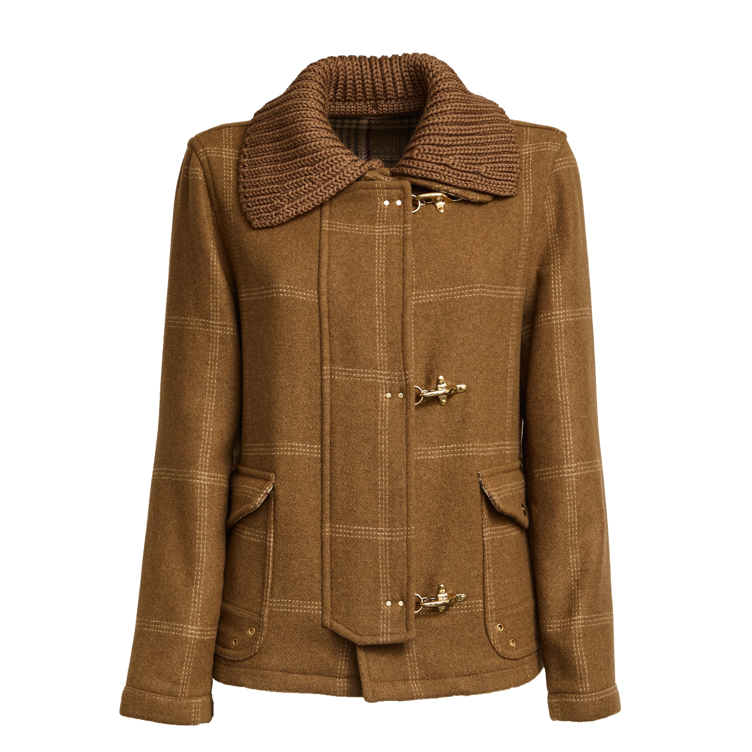 FAY Women's Double-Breasted Jacket with Hook Closures