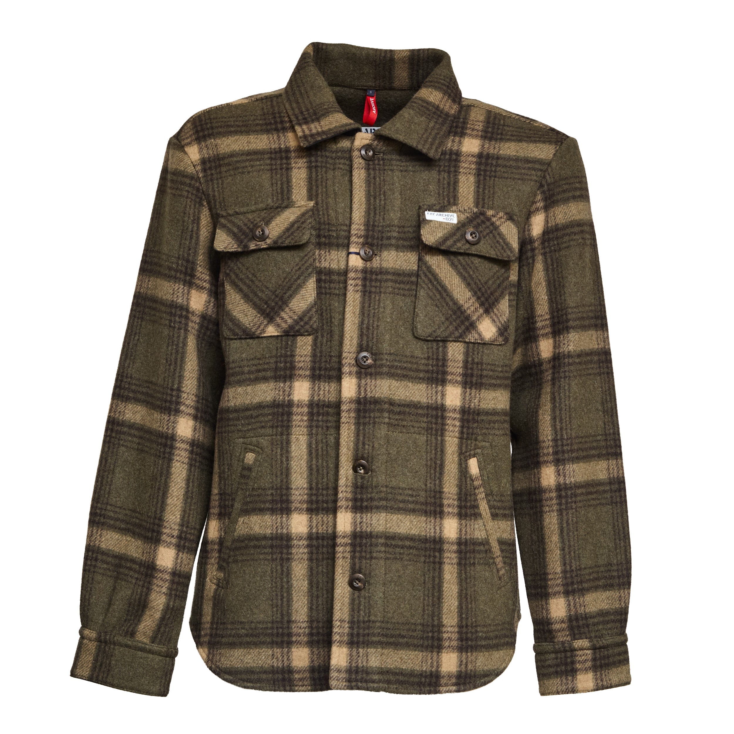 FAY Plaid Overshirt Jacket - FW25 Collection