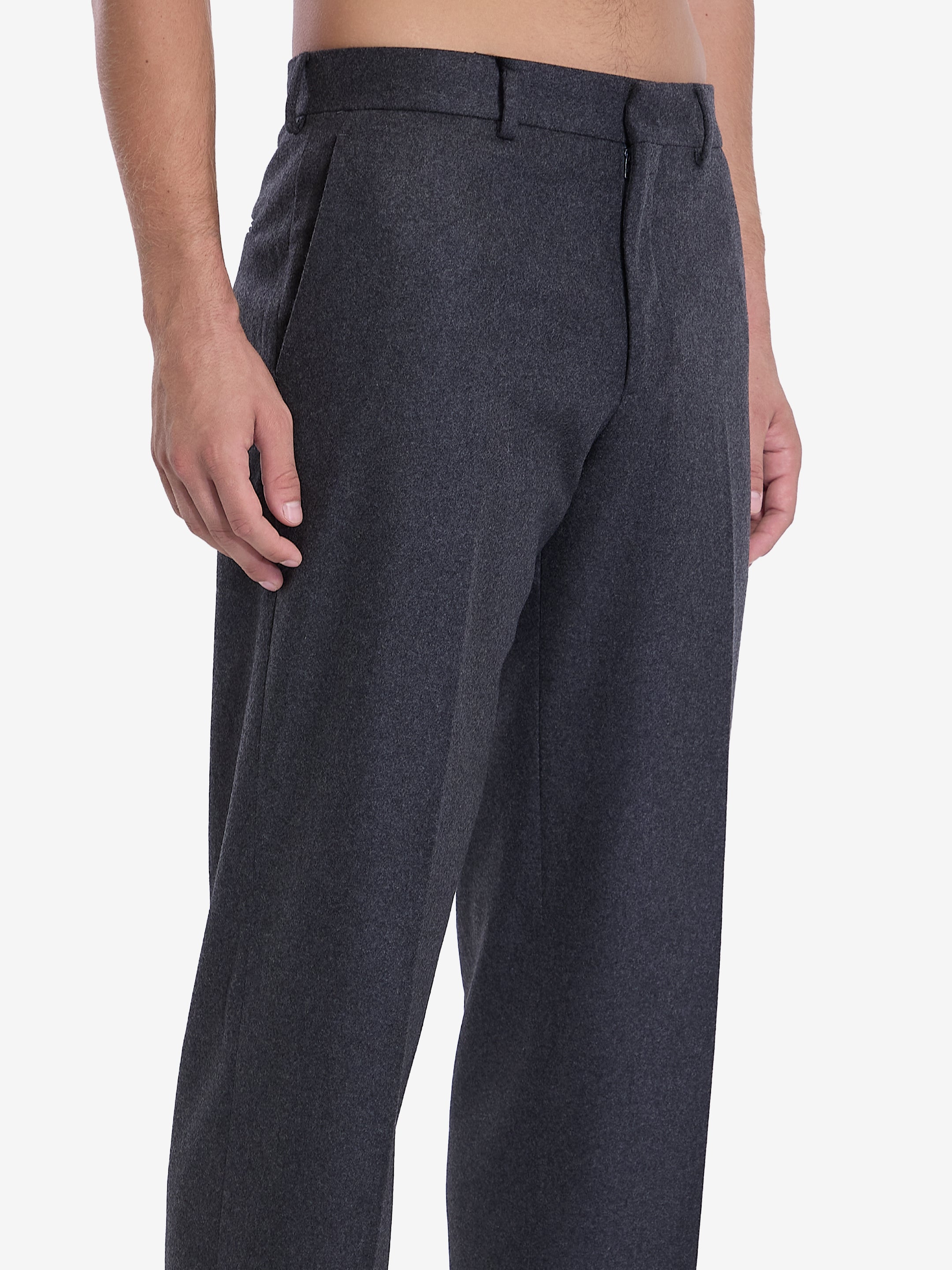 FENDI Stretch Cashmere Trousers for Men - FW24 Collection