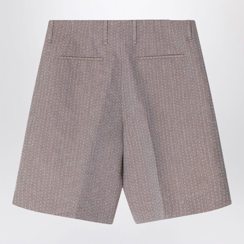 FENDI Jacquard Bermuda Shorts with Topstitching - SS25
