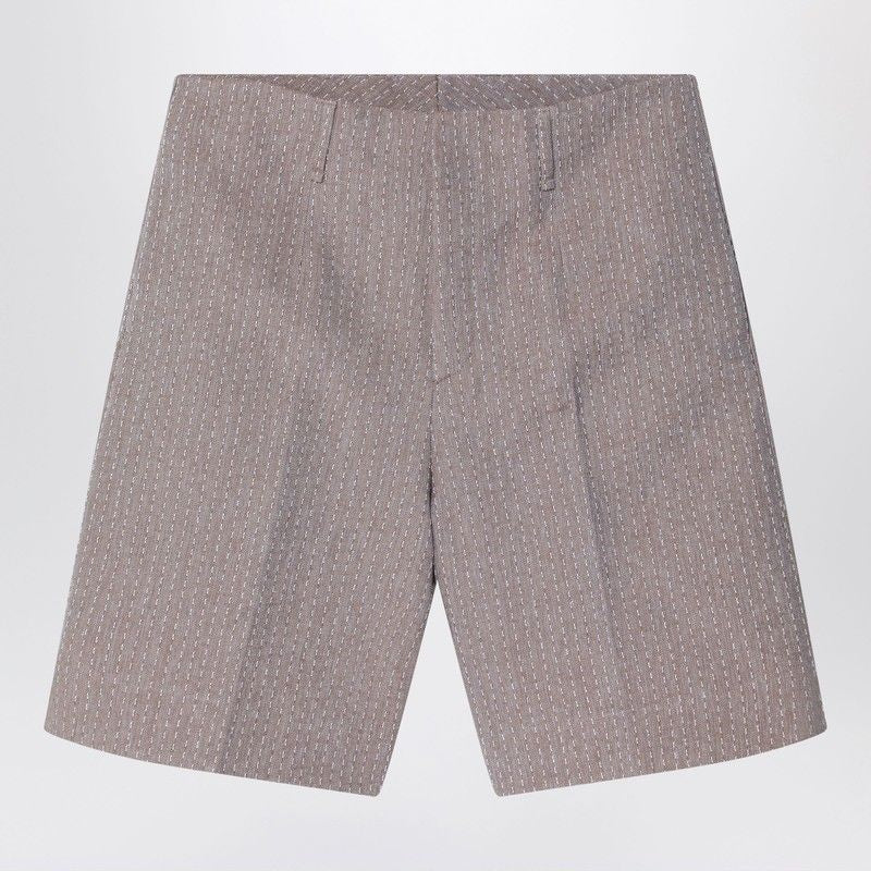 FENDI Jacquard Bermuda Shorts with Topstitching - SS25
