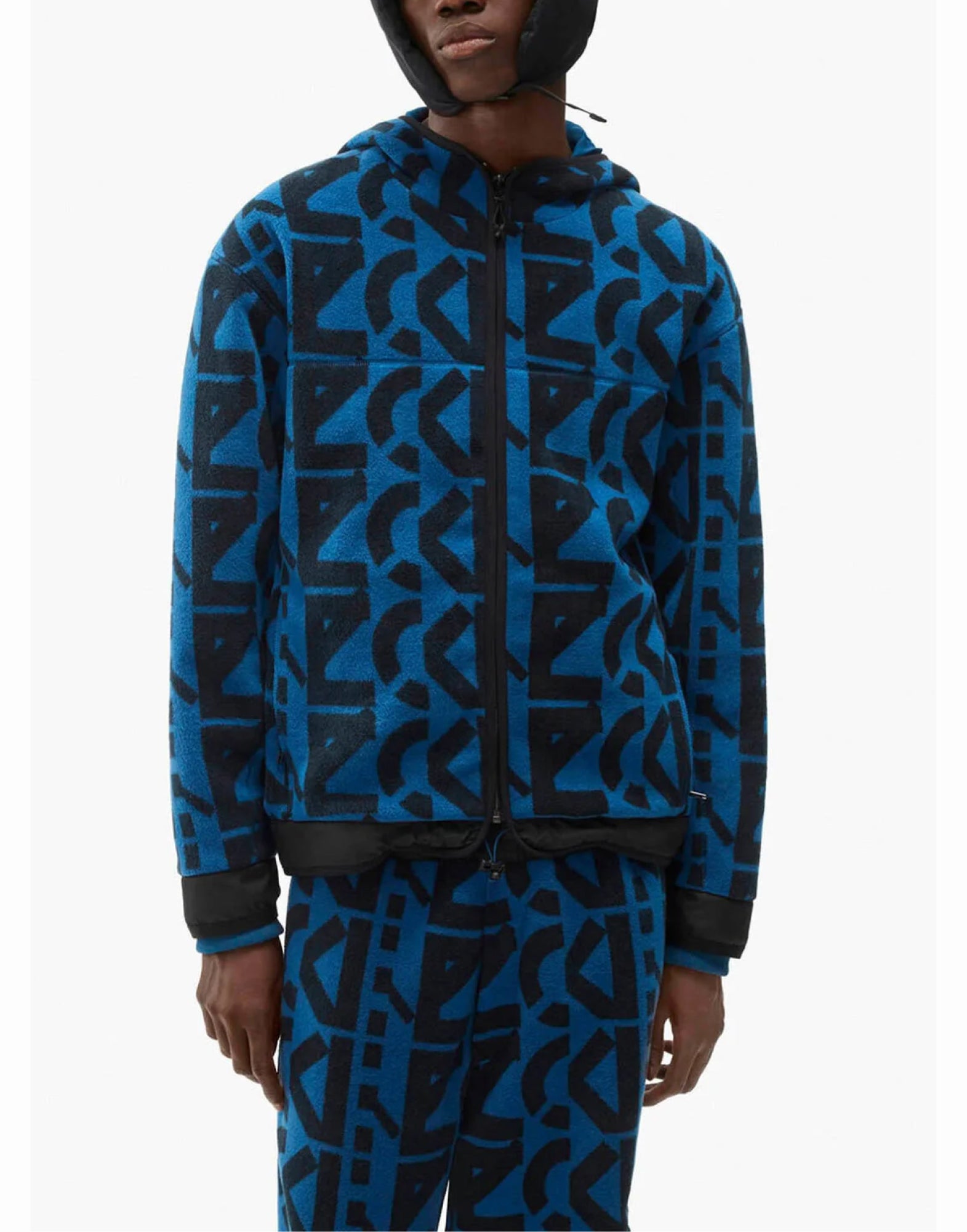 KENZO Allover Monogram Zipped Hoodie for Men - FW24 Collection