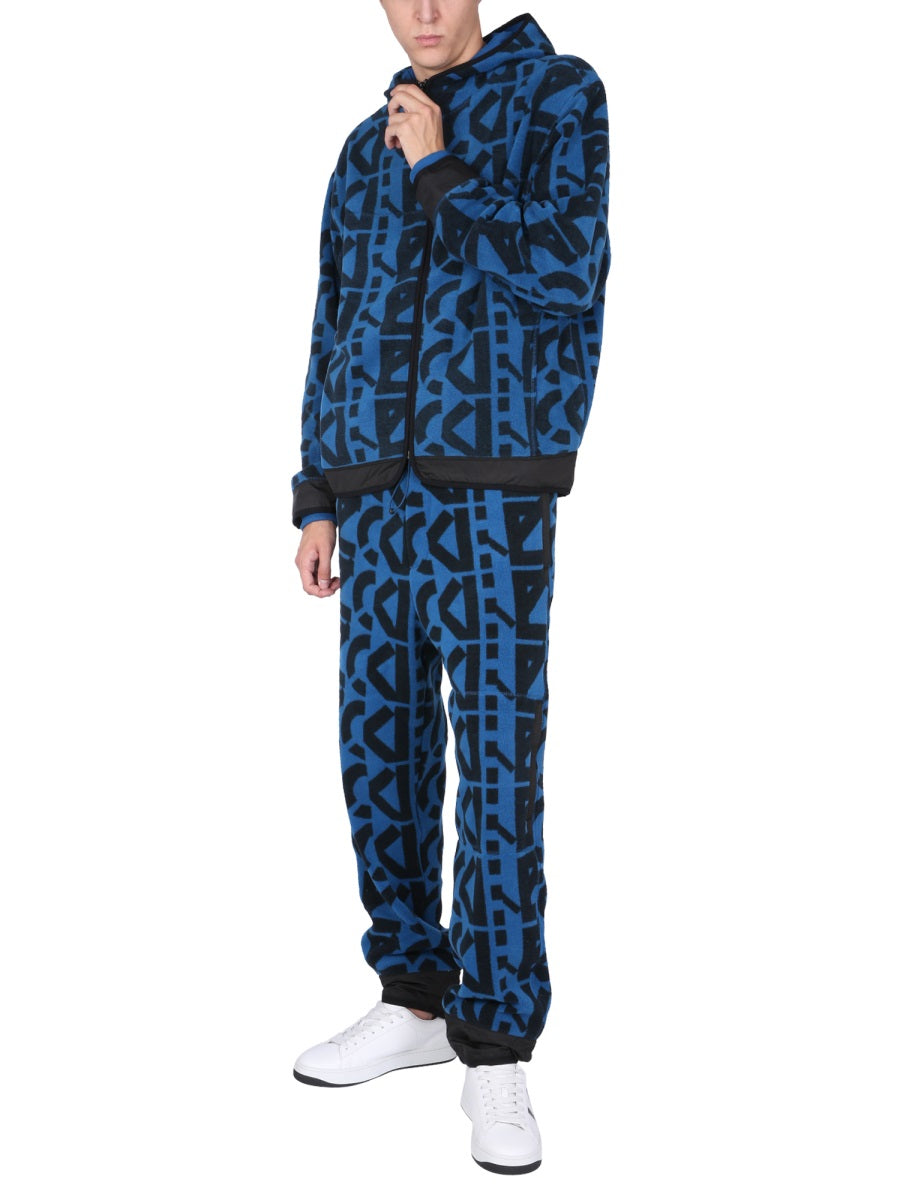 KENZO Men's Jogging Pants with Monogram Logo - Elastic Waist with Drawstring