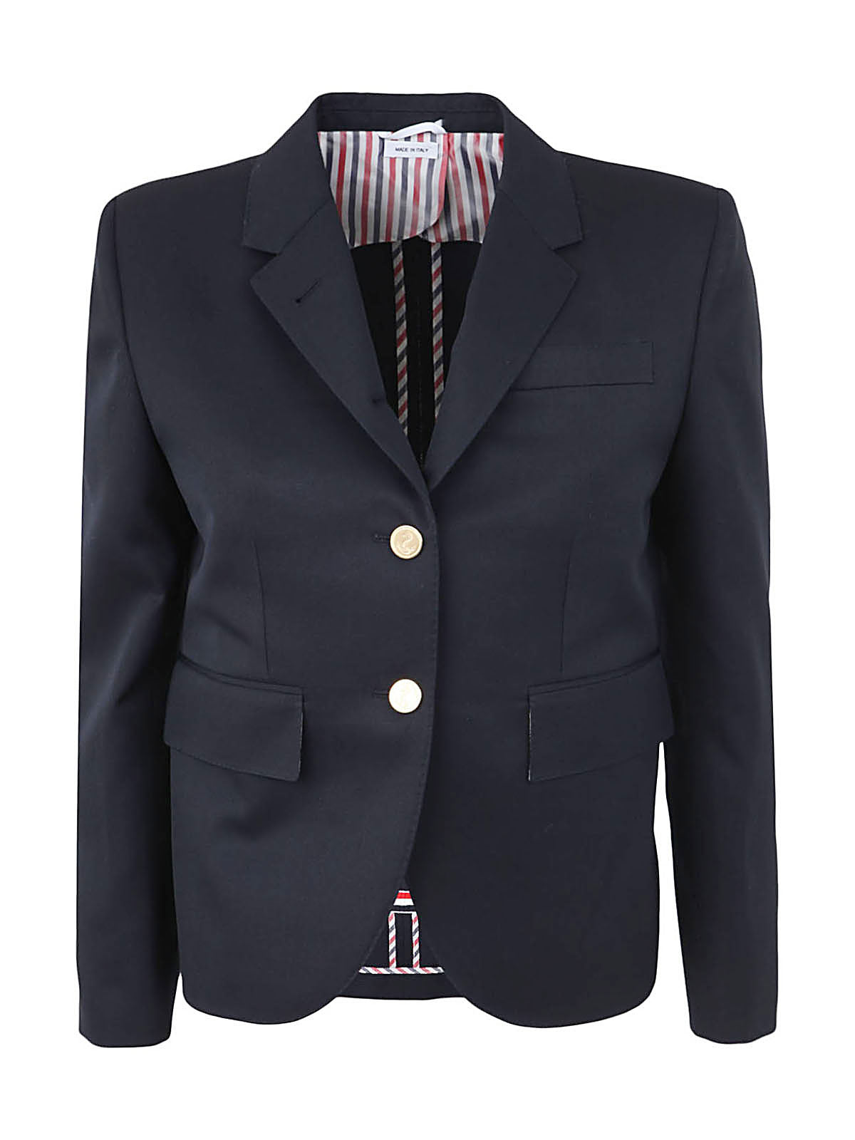 THOM BROWNE High Armhole Sportcoat in Wool Gabardine for Women