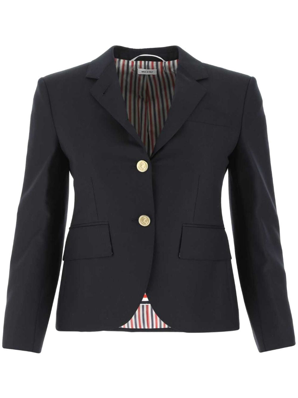 THOM BROWNE Cropped Single Breasted Mini Blazer for Women