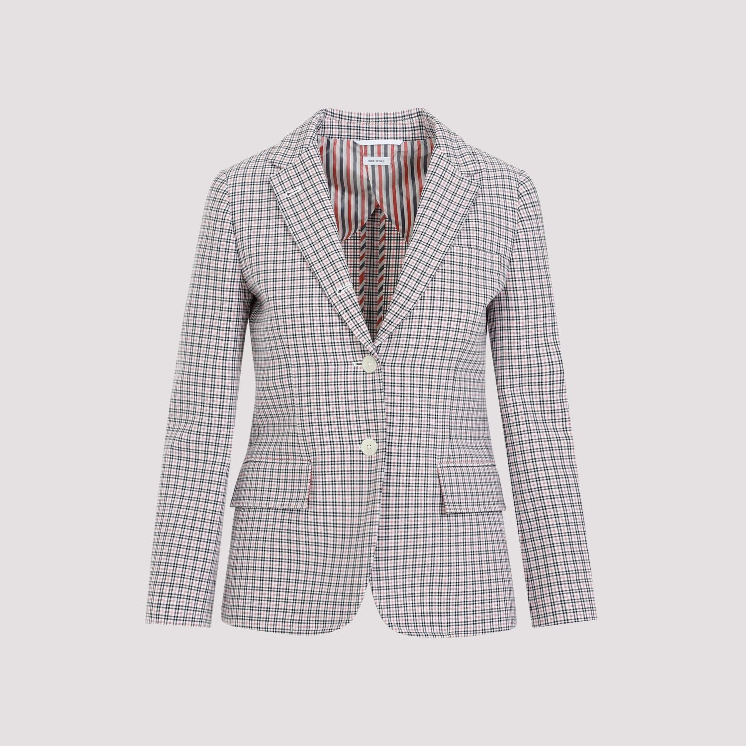 THOM BROWNE Mini Check Cotton Jacket for Women - SS24 Collection