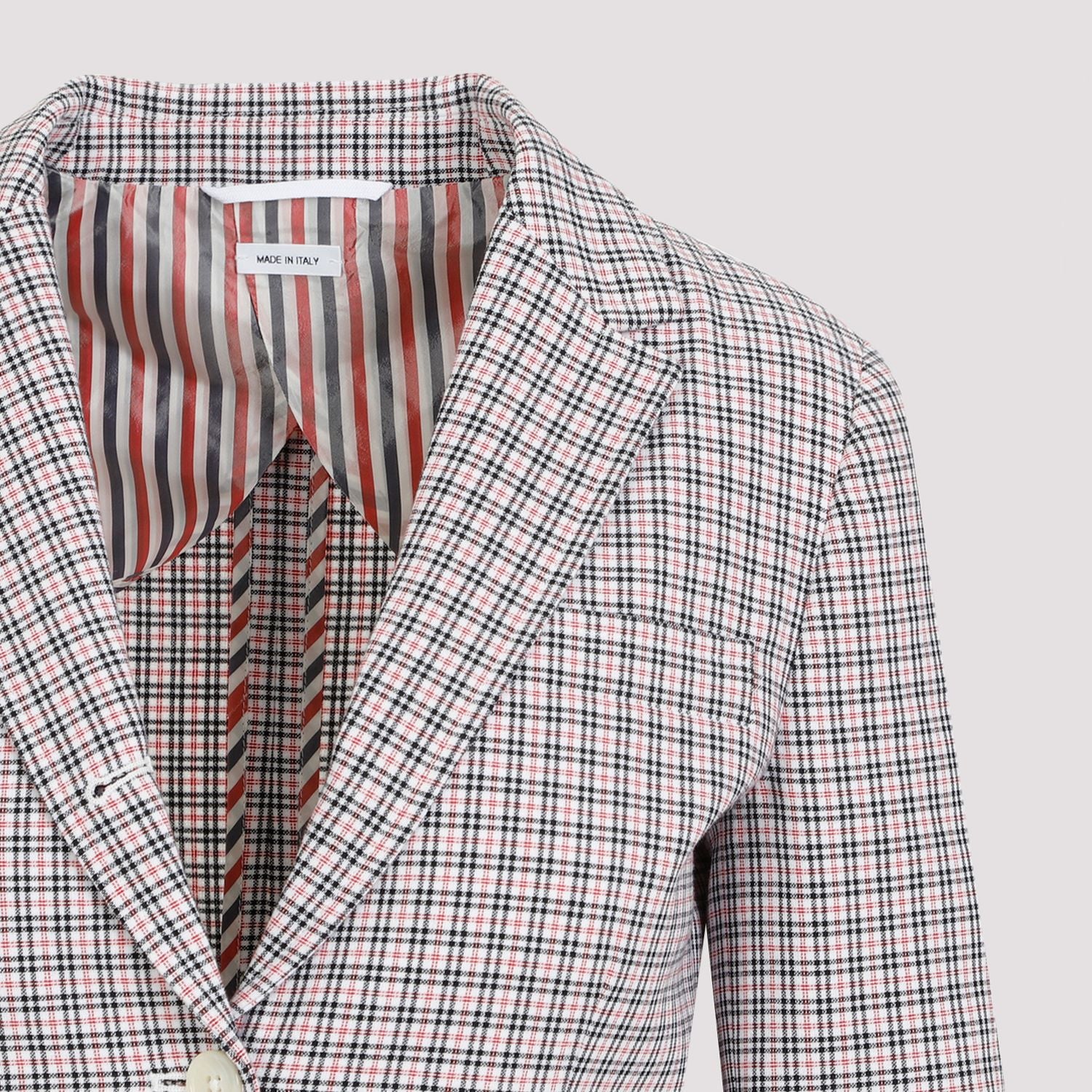 THOM BROWNE Mini Check Cotton Jacket for Women - SS24 Collection