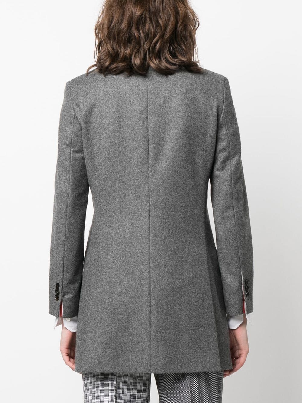 THOM BROWNE Elongated Long Sleeve Double Breasted Sportcoat - Women's
