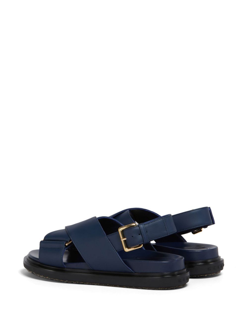 MARNI Leather Crisscross Fussbett Sandal