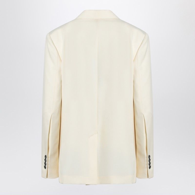 AMI PARIS Wool Jacket - Single-Breasted with Buttoned Cuffs