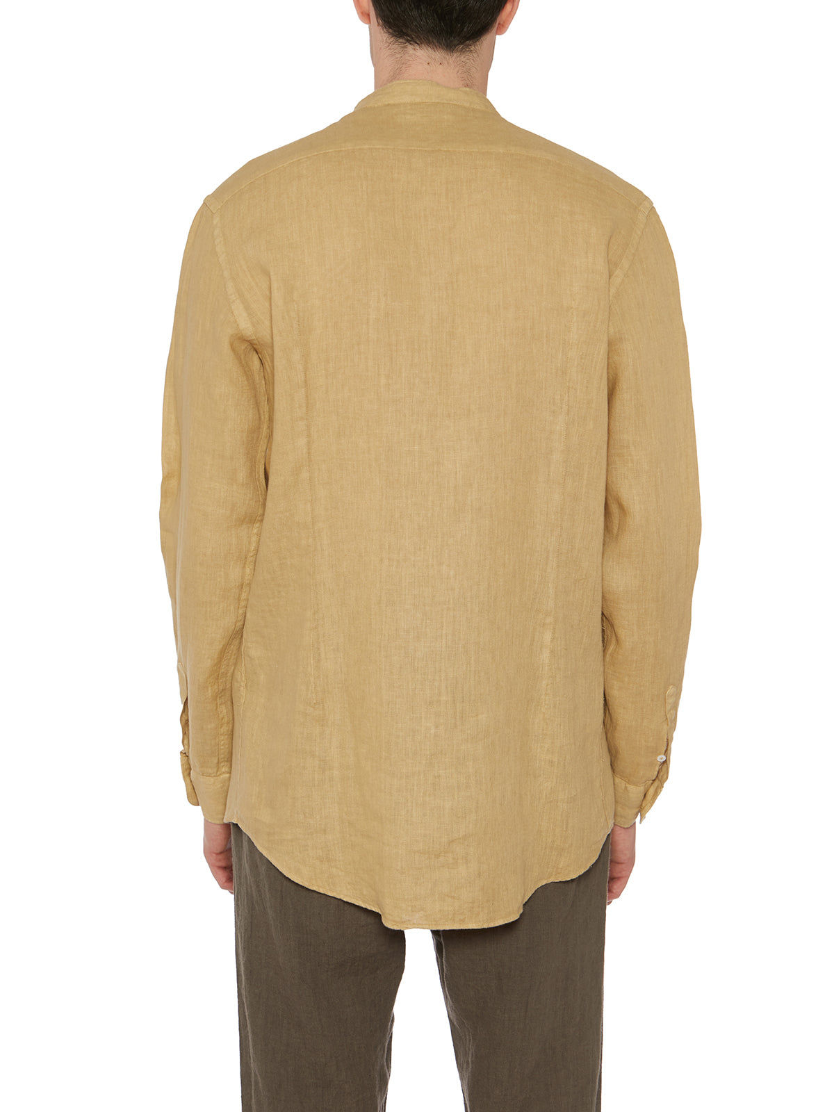 DANIELE ALESSANDRINI Men's Linen Button-Front Shirt - Size 40