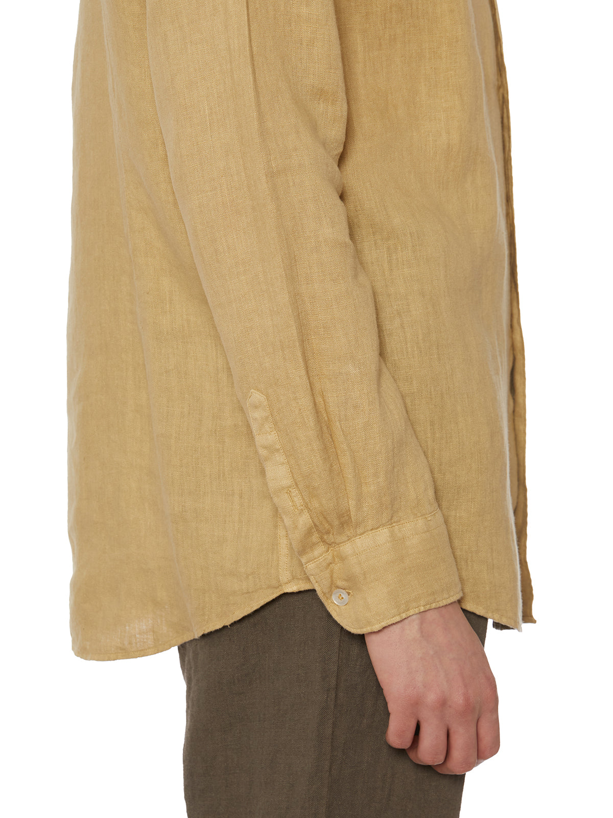 DANIELE ALESSANDRINI Men's Linen Button-Front Shirt - Size 40