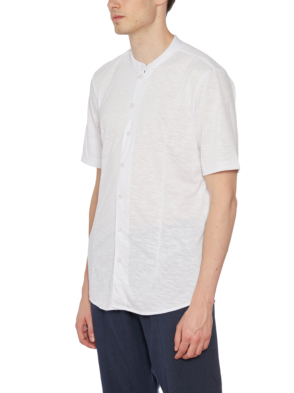 DANIELE ALESSANDRINI Men's Stretch Front Closure T-Shirt - Size L