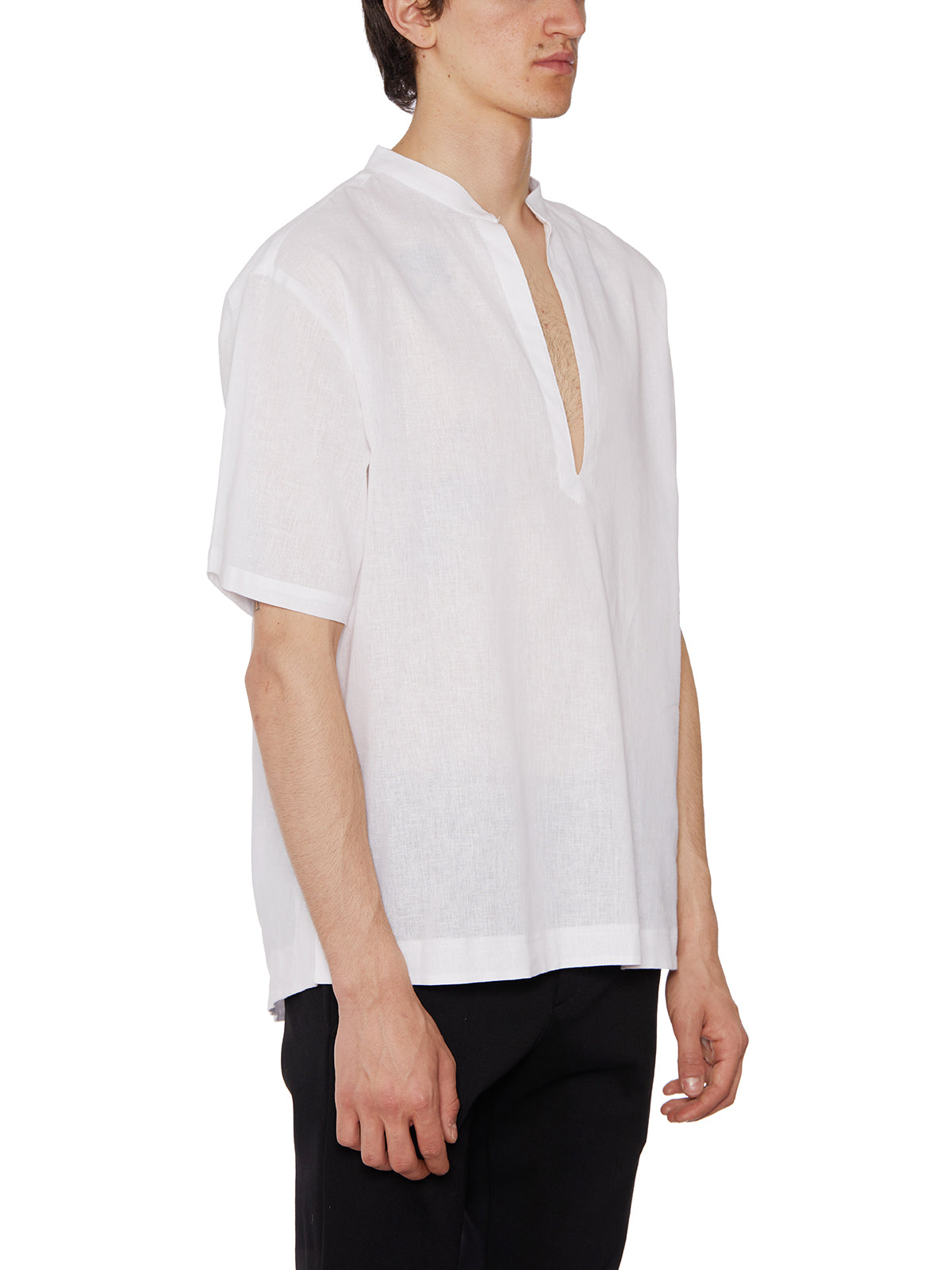 DANIELE ALESSANDRINI Linen Cotton Shirt - Medium Size