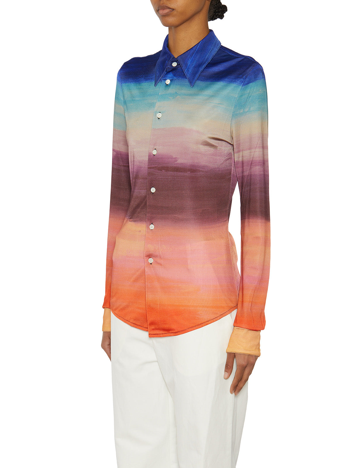 MARNI Classic Button Closure Shirt with Artistic Print - Size 40