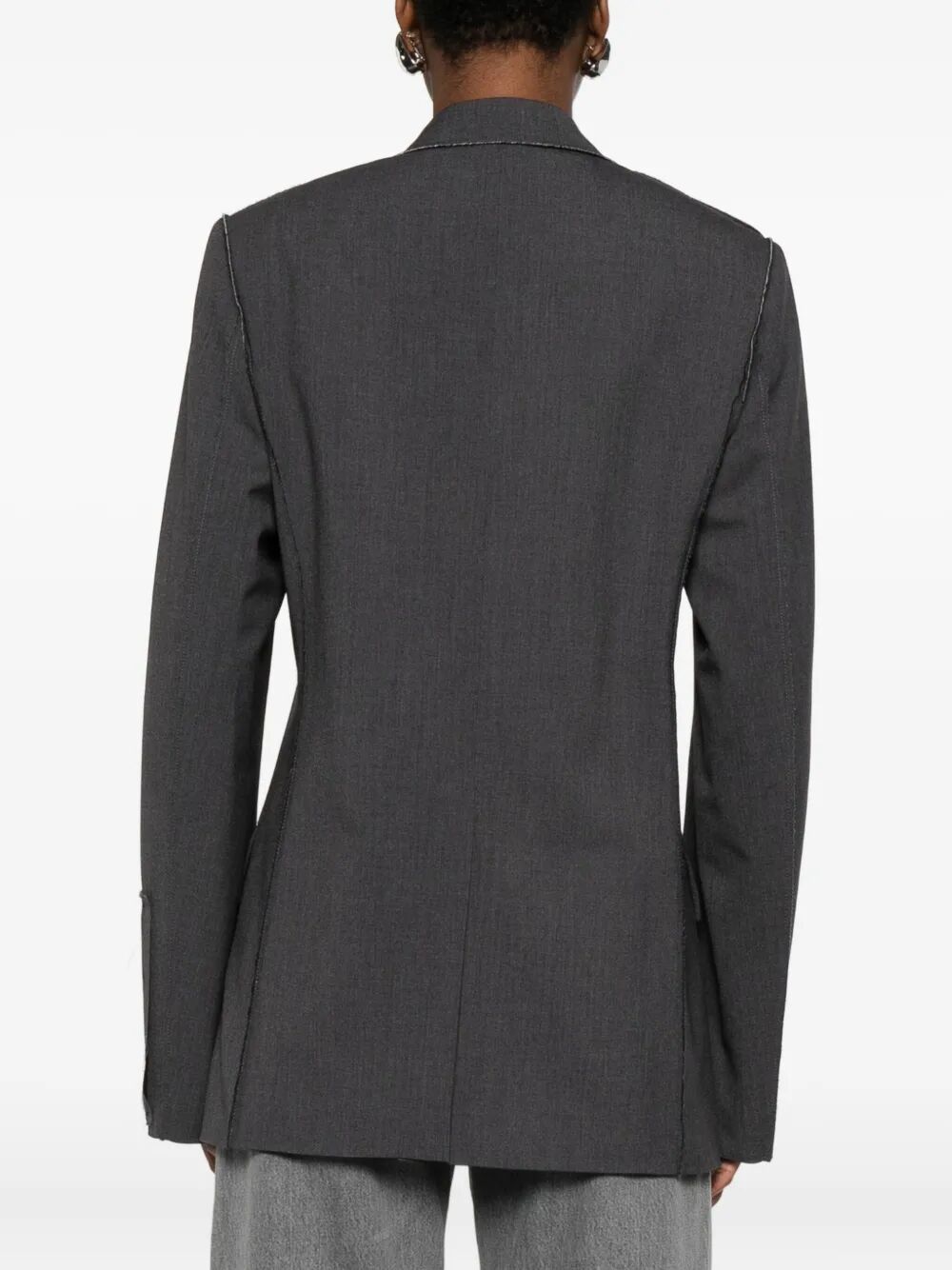 FEDERICO CINA Raw Cut Double-Breasted Jacket