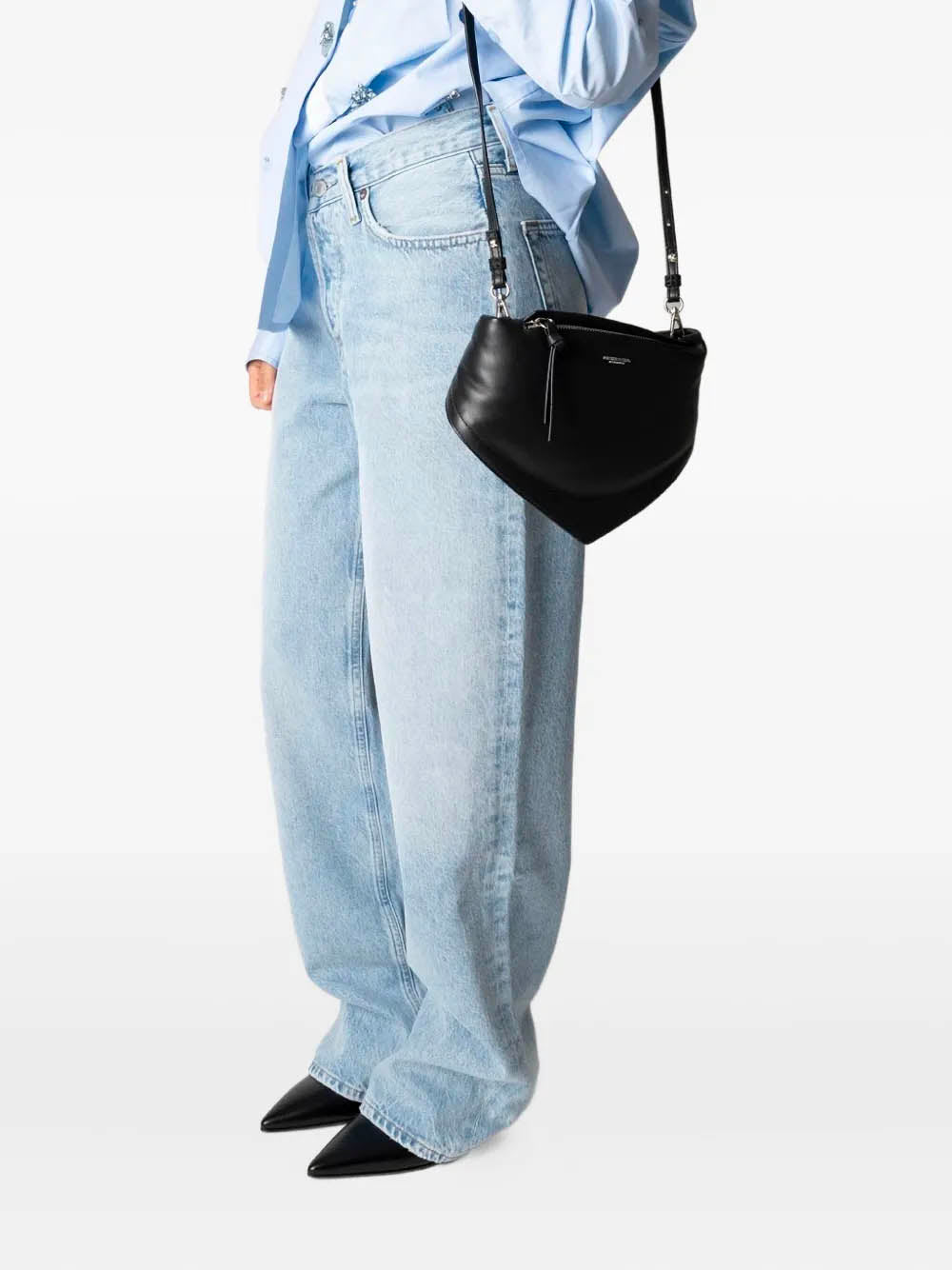 FEDERICO CINA Mini Lambskin Handbag with Reinforced Handle