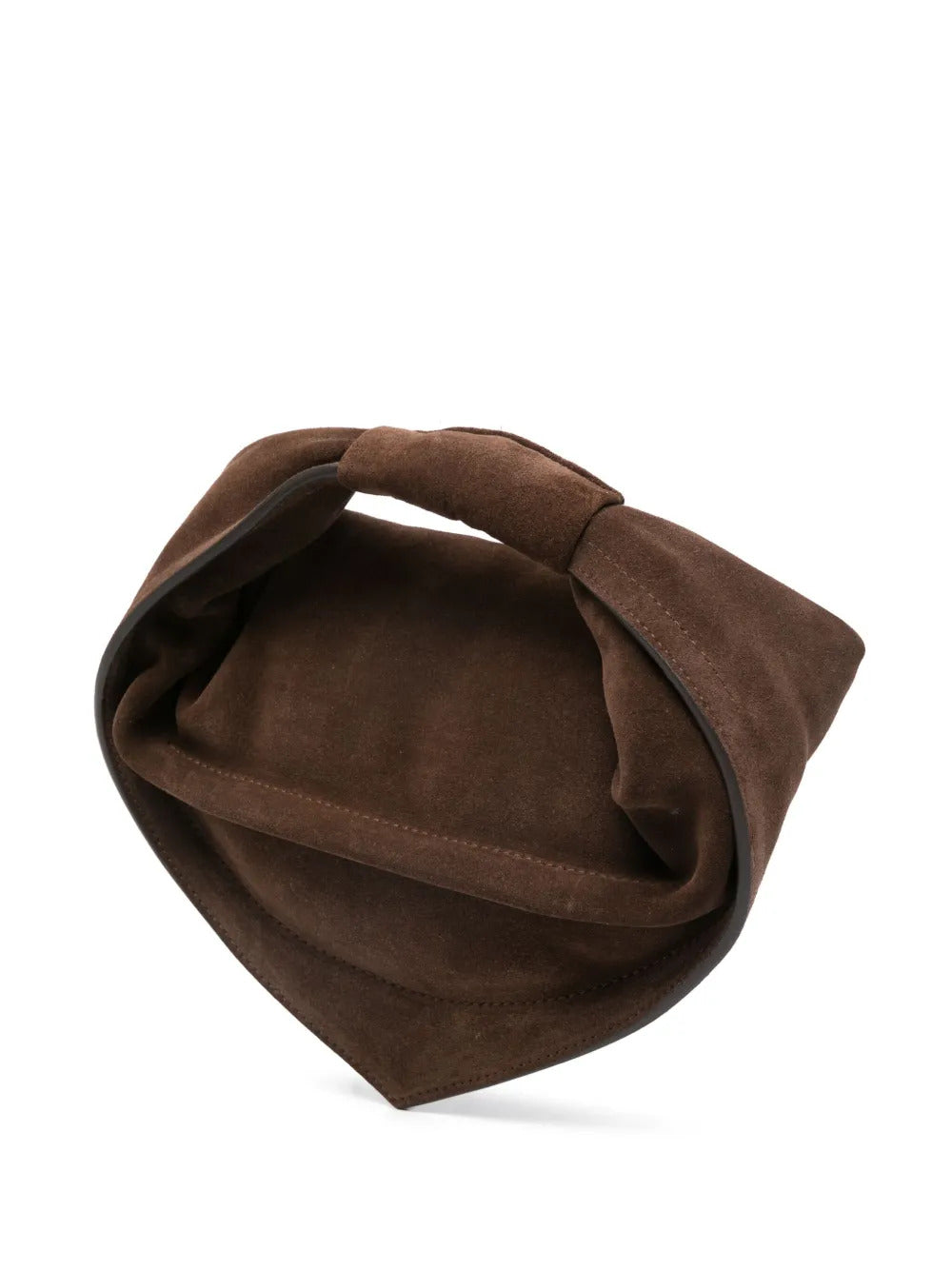 FEDERICO CINA Mini Suede Handbag with Reinforced Handle