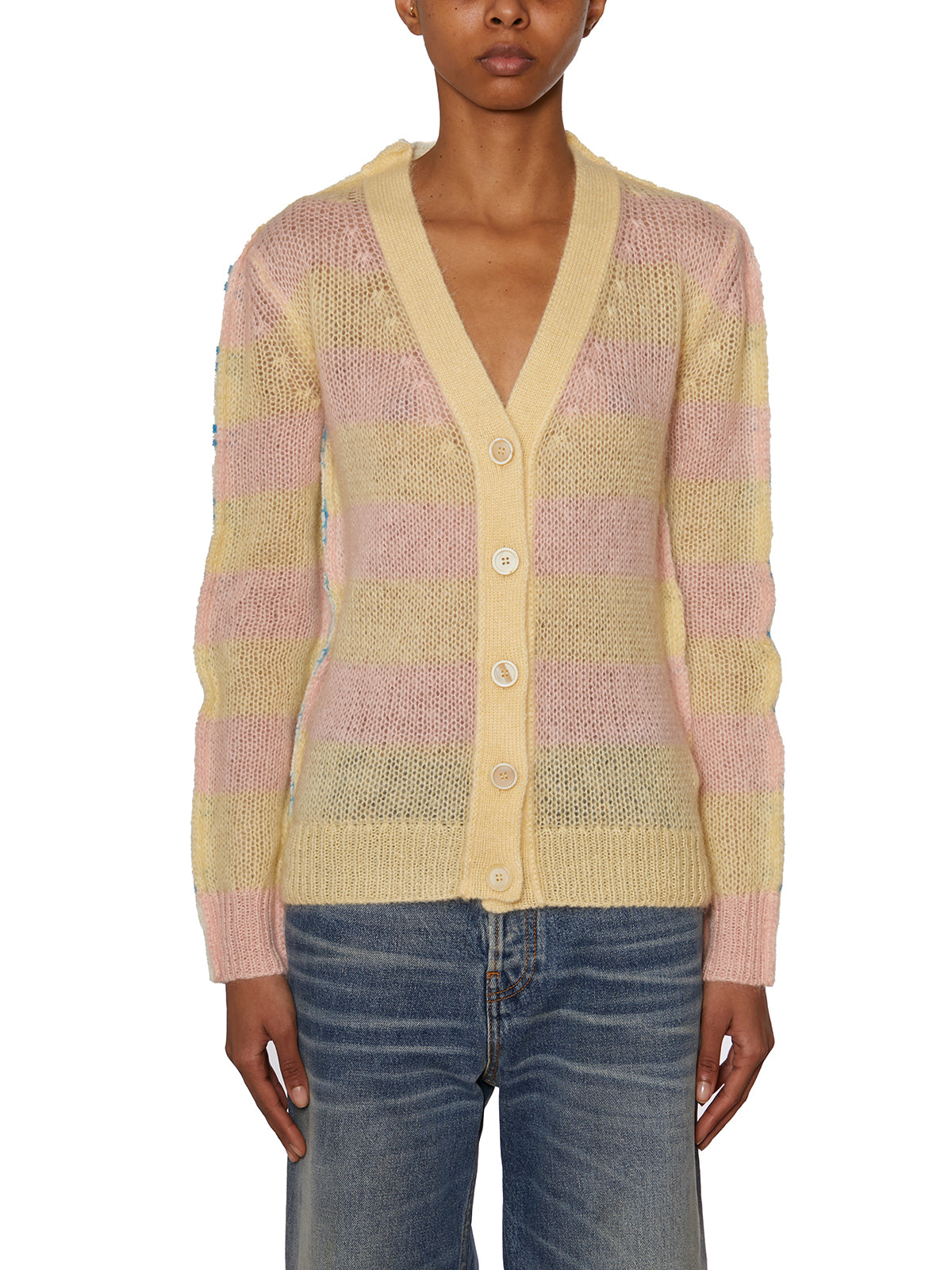 MARNI V-Neck Mohair and Wool Cardigan - Size 40