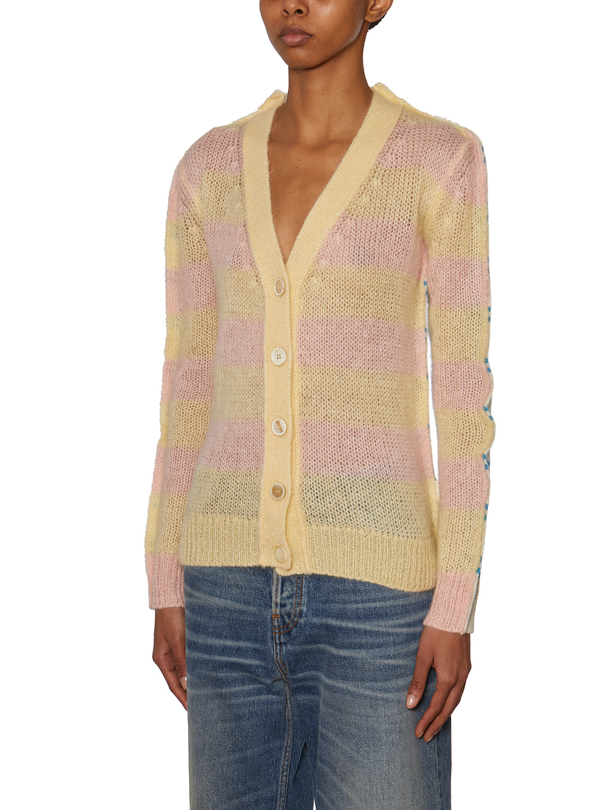 MARNI V-Neck Mohair and Wool Cardigan - Size 40